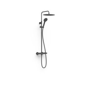 Tres Over Wall shower system 19038705NM thermostatic surface-mounted, matt black