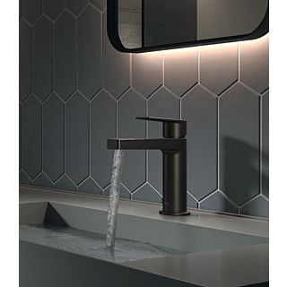 Tres Project-tres wash basin mixer 21120301NM without waste set, matt black