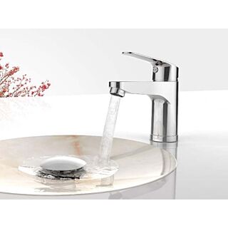 Tres Base Plus wash basin mixer 21610303DA with waste set, chrome