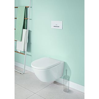 Villeroy und Boch Subway 3.0 Combi-Pack Wand-WC mit WC-Sitz 4670TSR1 sp&uuml;lrandlos  TwistFlush, wei&szlig; CeramicPlus