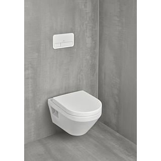 Villeroy et Boch Architectura Pack WC suspendu avec abattant 5684CL01  ovale, 37 x 53 cm, sortie horizontale, blanc