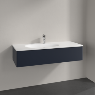 Villeroy und Boch Antao Waschtisch-Unterschrank K03000HG 118,8x25,6x49,3cm, ohne Frontstruktur, midnight blue matt lacquer