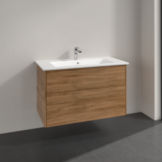 Villeroy & Boch Finero Waschtisch mit Unterschrank 100 cm S00503RHR1 Waschtisch-Set 100 x 50 x 60 cm, 2 Ausz&uuml;ge, Kansas Oak