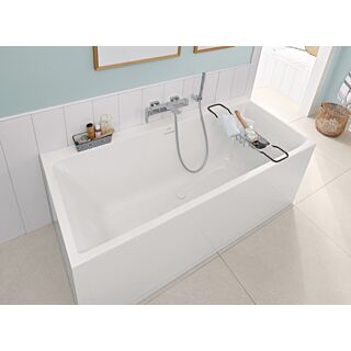 Villeroy & Boch Subway 3.0 baignoire duo &agrave; encastrer 180 x 80 cm, Quaryl Blanc Alpin