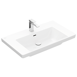 Villeroy und Boch Subway 3.0 M&ouml;bel-Waschtisch 4A7080R1 80x47cm, 1 Hahnloch, mit &Uuml;berlauf, wei&szlig; c-plus
