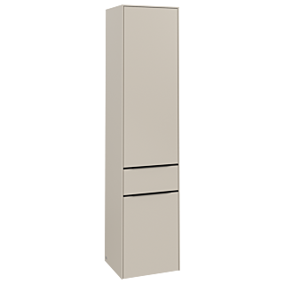 Villeroy et Boch Subway 3.0 C59001VN 40x171x36,2cm, charni&egrave;re gauche / poign&eacute;e noir volcan, gris cachemire