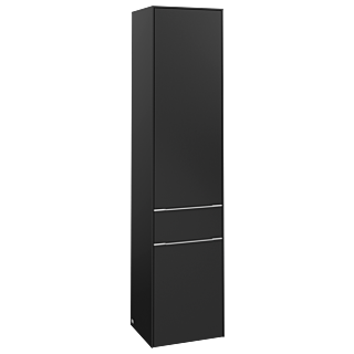 Villeroy and Boch Subway 3.0 cabinet C59100VL 40x171x36.2cm, hinge right / handle aluminum glossy, volcano black