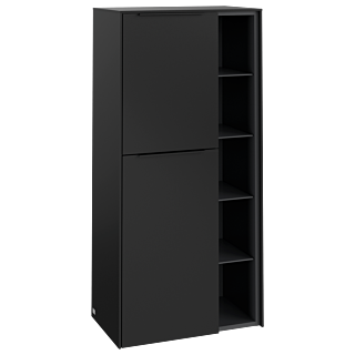 Villeroy et Boch Subway 3.0 meuble central C59801VL 57,4x120x36,2cm, charni&egrave;re gauche / poign&eacute;e Volcano black, volcano black