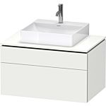 Duravit L-Cube vanity unit LC4880018180000 82 x 55 cm, matt white, 1 drawer, 1 pull-out, wall-hung