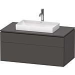 Duravit L-Cube vanity unit LC4881049490000 102 x 55 cm, graphite matt, 1 drawer, 1 pull-out, wall-mounted