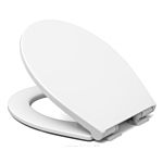 Haro Picco toilet seat 541839 for standard toilet, white, oval, stainless steel hinges