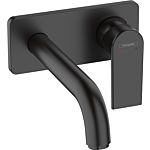 Vernis Shape hansgrohe 71578670 concealed basin mixer, for wall mounting, with spout 20.5cm, matt black