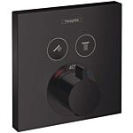 hansgrohe ShowerSelect trim set 15763670 concealed thermostat, for 2 consumers, matt black