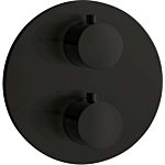 Herzbach Deep Black Fertigmontageset 23.503050.1.12 2 Verbraucher, schwarz matt, Brause-Thermostat