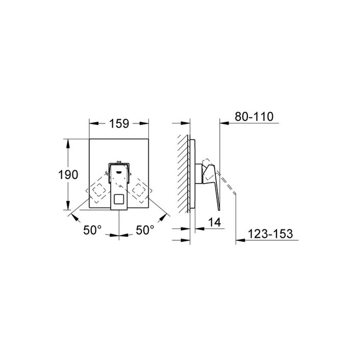 grohe eurocube shower mixer grohe eurocube finish set chrome