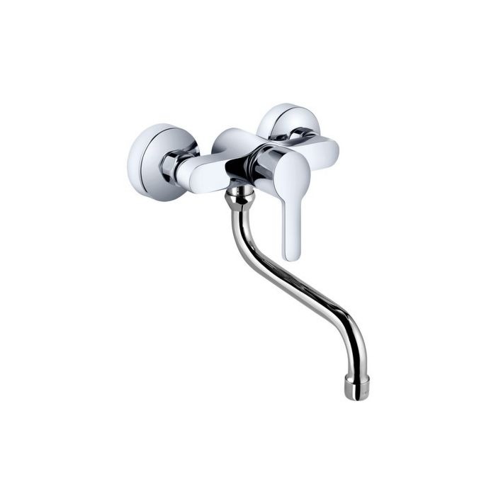 Kludi Logo Neo Sink Mixer 379240575 Wall Mixer Chrome Swivel Spout