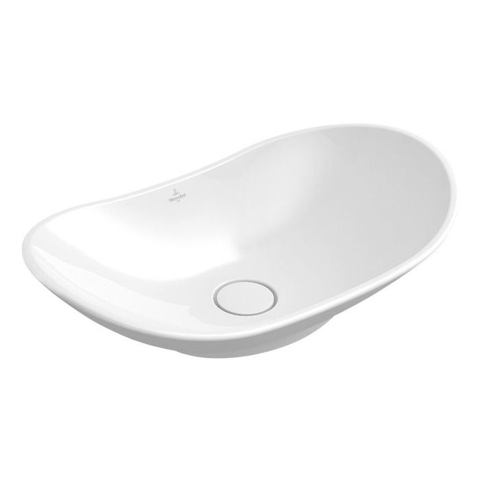 Villeroy & Boch My Nature top wash basin 411060R1 white, Ceramicplus, 61 x 36 cm, no tap hole