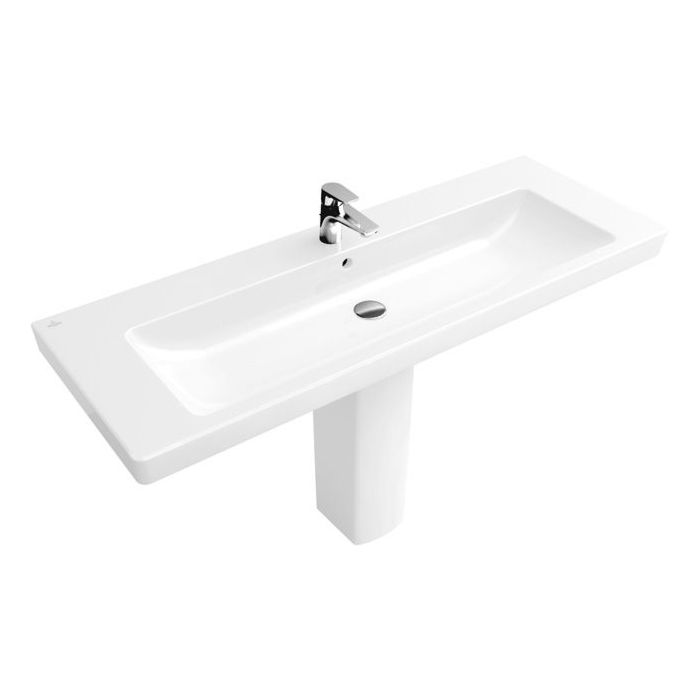 voorbeeld een beetje Scarp Villeroy & Boch Vanity washbasin Subway 2.0 7176D001 1300 x 470 mm White  Alpin Angular