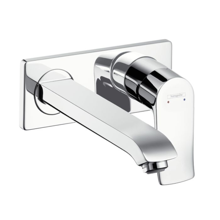 Hansgrohe Metris 31086000 Single Lever Basin Mixer For Concealed Installation With Spout 225 Mm Wall Mounted Chrome
