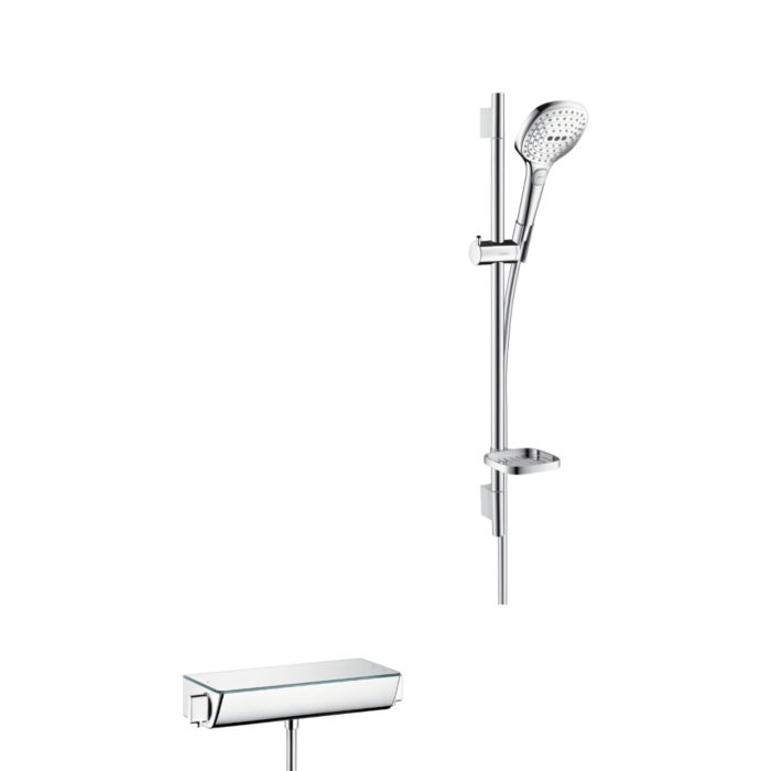 Hansgrohe Ecostat Select Ecostat Select Combi 0 65 M With Raindance Select E 1 3jet Hand Shower White Chrome