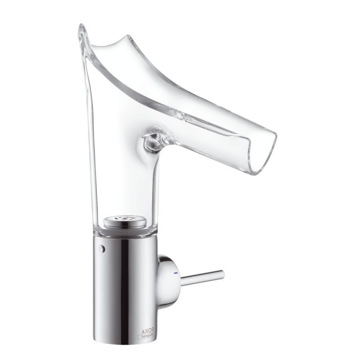 hansgrohe Axor Starck V 140 basin mixer 12112000, chrome, glass spout,  Joystick