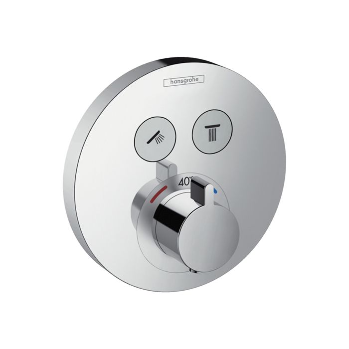 Hansgrohe Showerselect S 15743000 Showerselect S Thermostatic Mixer For Concealed Installation For 2 Functions Chrome