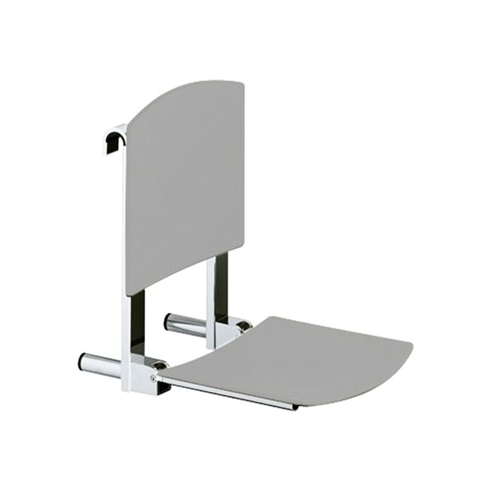 Keuco Plan Care Tipup seat with back rest 34981010038 chromeplated