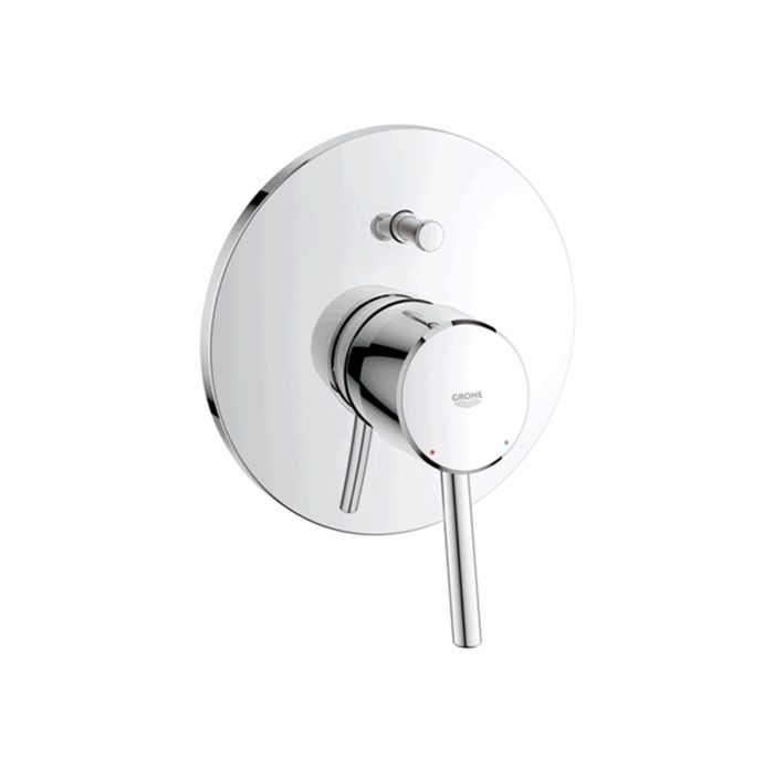 Grohe Concetto Wannenbatterie Chrom | Einhand-Bedienung | Automatische Brause-Umstellung