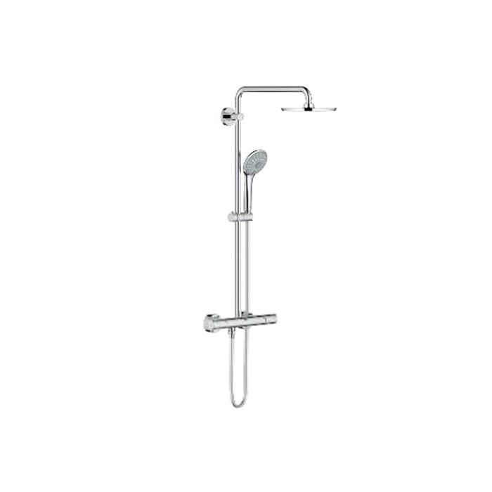 Grohe Euphoria L 210 Shower System 27964000 Chrome With Thermostatic Mixer - Wall Mounted Shower System