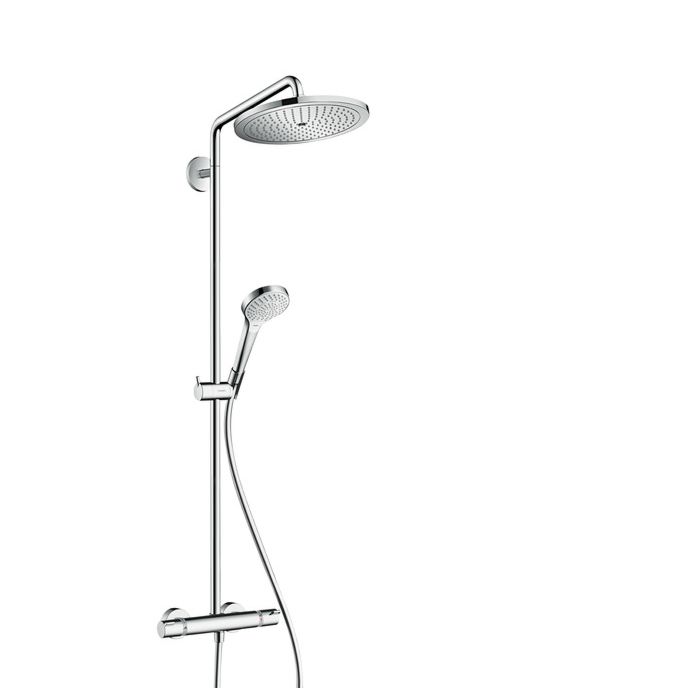 Select 280 Air Showerpipe shower system 26790000 chrome, 1jet, with 400 mm swiveling arm