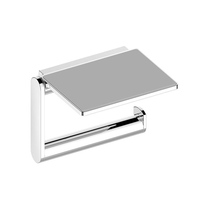 Keuco Plan toilet paper holder 14973010000 with shelf, open form