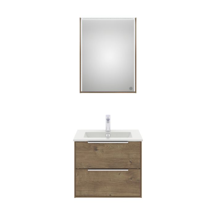 Artiqua 842 Bathroom Furniture Set, Long Mirrored Vanity Cabinets