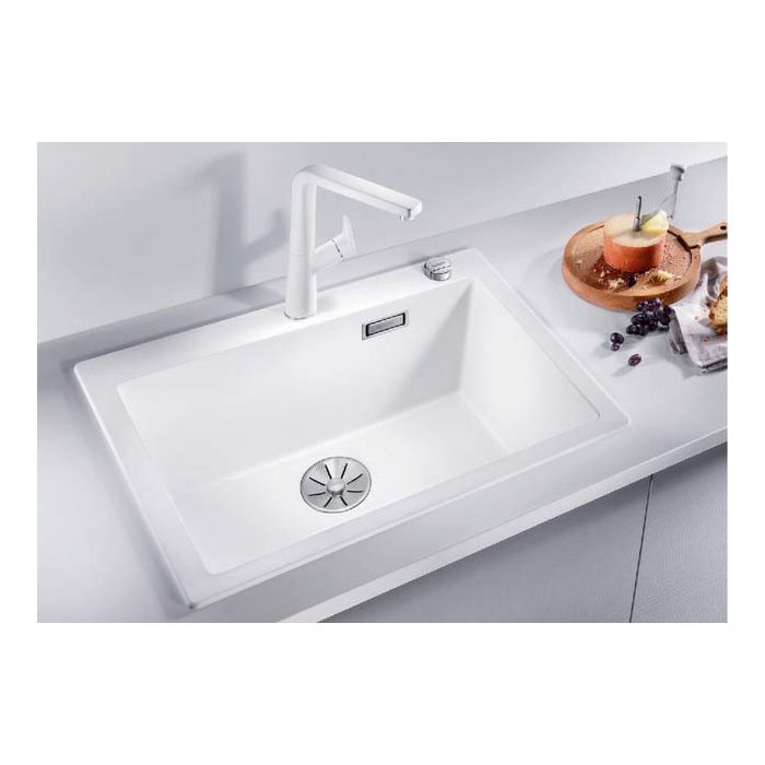 Blanco Pleon 6 Silgranit Sink 523688 61 5 X 51 Cm Alumetallic Drain Remote Control With Rotary
