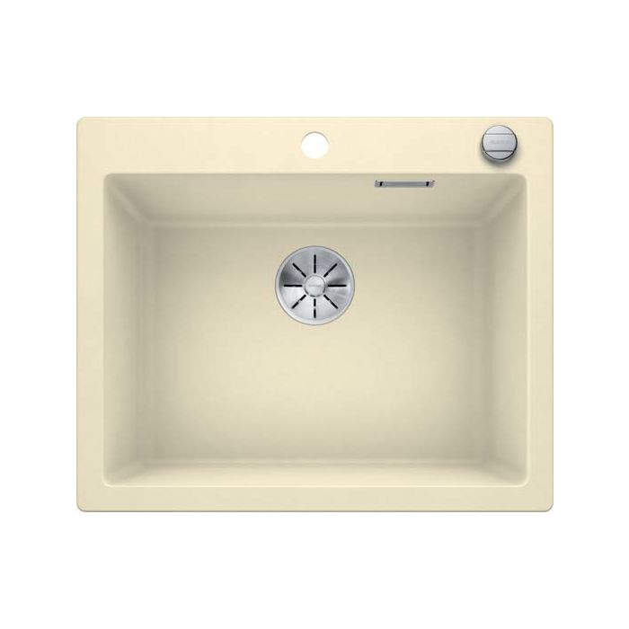 Blanco Pleon 6 Silgranit Spüle 523691 61,5 x 51 cm, jasmin, Ablauffernbedienung mit Drehbetätigung