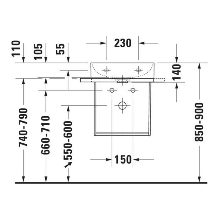 Duravit DuraSquare Metallkonsole 0031104600 wandhängend, zu 
