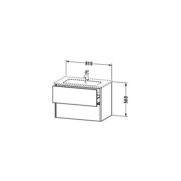 Duravit XSquare Waschtisch-Unterschrank XS417204747 81x56x47,8cm 
