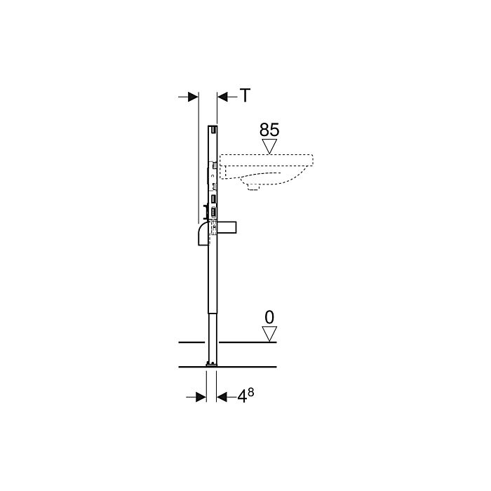 Geberit Duofix Omega 82 cm asennusteline - Koti ja Kylpy