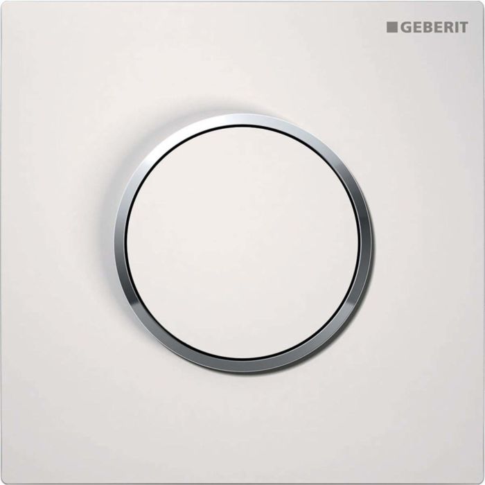 Geberit 116015KJ1 Piastra Di Azionamento Per Orinatoio – Bianco Cromato, Per Elementi Geberit Con Comando Frontale O Dall'alto