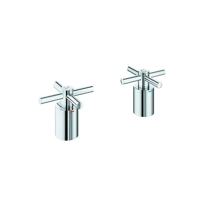Allure Badarmatur Mit Kreuzgriffen – 20,3 Cm Breit, Starlight Chrom, 1.2 GPM – Ideal Fürs Gästebad Oder Gäste-WC