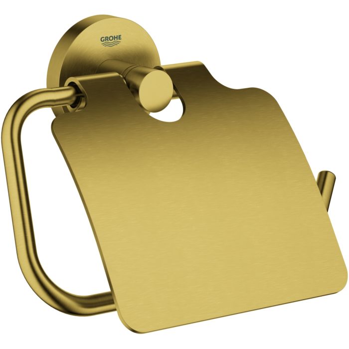 Grohe Essentials WC holder 40367GN1 cool sunrise brushed, with cover ...