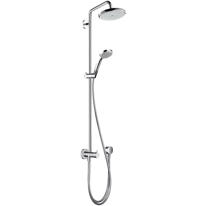 Monumentaal thermometer Beoefend hansgrohe Croma 220 Reno Showerpipe 27224000 shower arm 400 mm, swivelling,  chrome