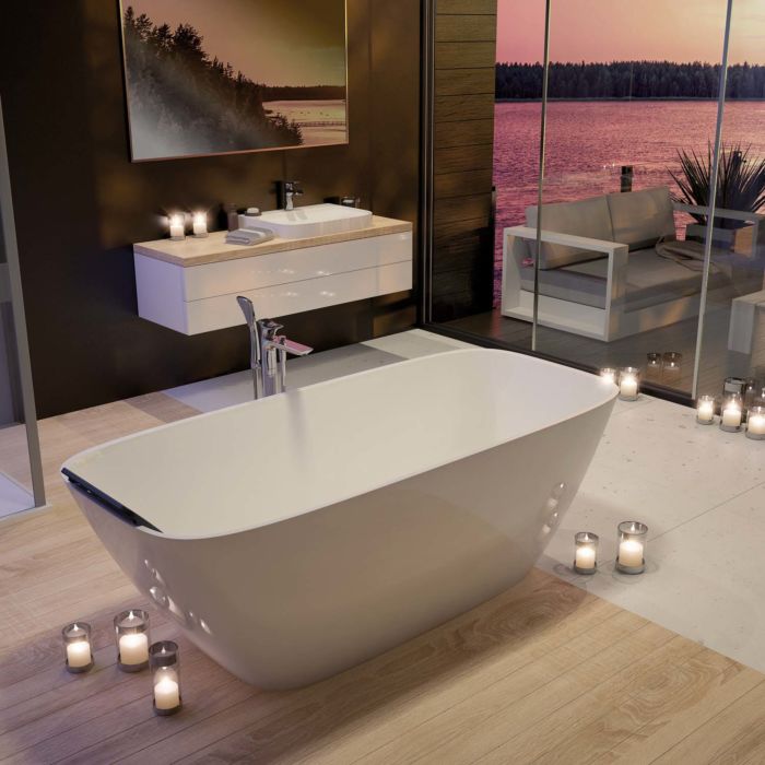 Hoesch Lasenia freestanding bathtub 4503L.010 white, Solique, 180 x 80