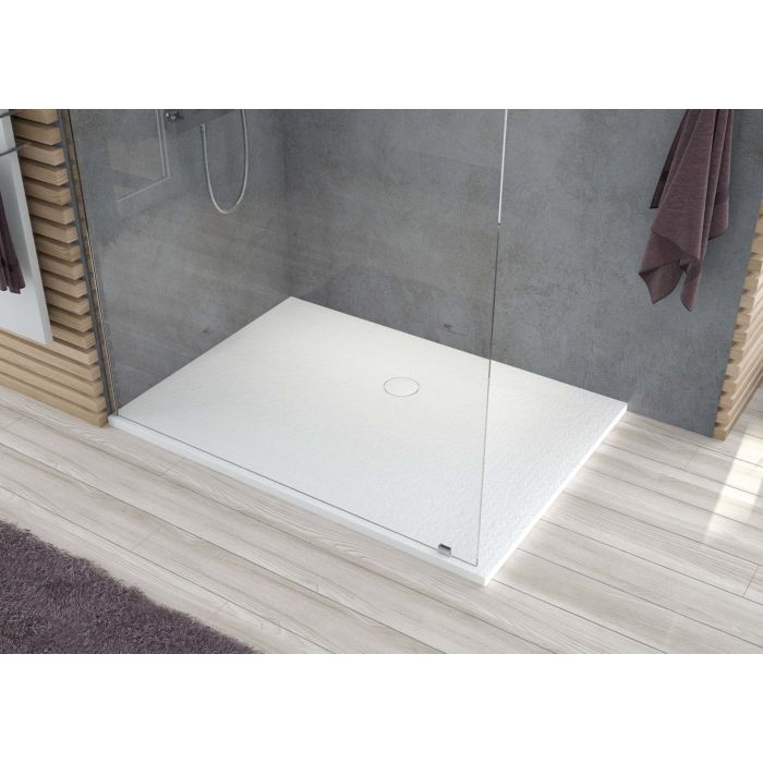 Duschwanne Aus Stein Maier Oasis – 70 X 130 Cm, Anthrazitgrau, 3 Cm Stark, Mit Ablaufgarnitur, Rutschfest