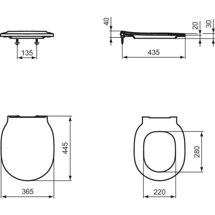 Ideal Standard Connect Air WC-Sitz E036801 weiss mit Softclosing 