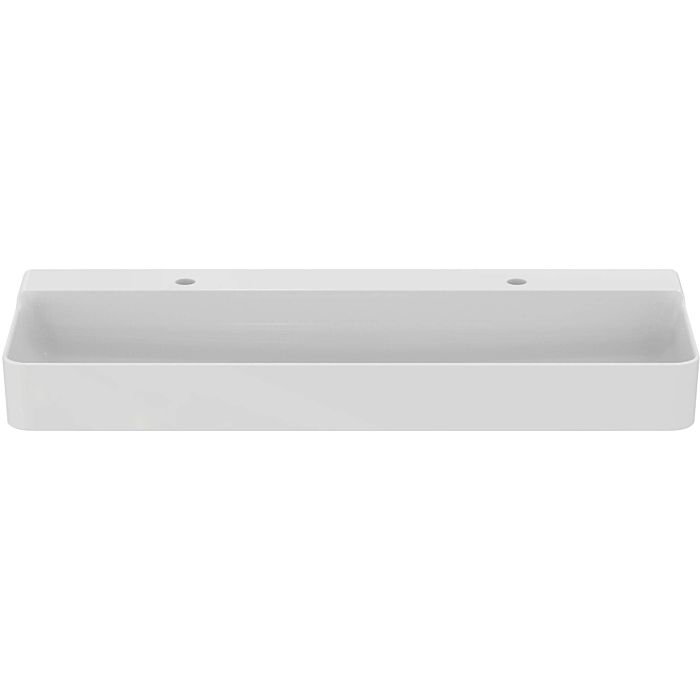 Ideal Standard Conca washbasin T384401 1200x450x145mm, with 2 tap holes,  without overflow, ground, white