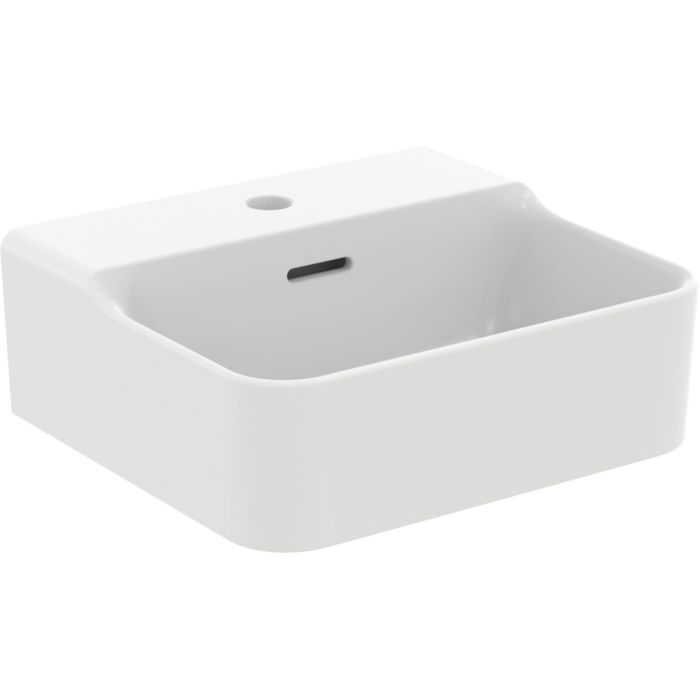 Ideal Standard Conca Cloakroom basin T3876V1 400x350mm, with overflow ...