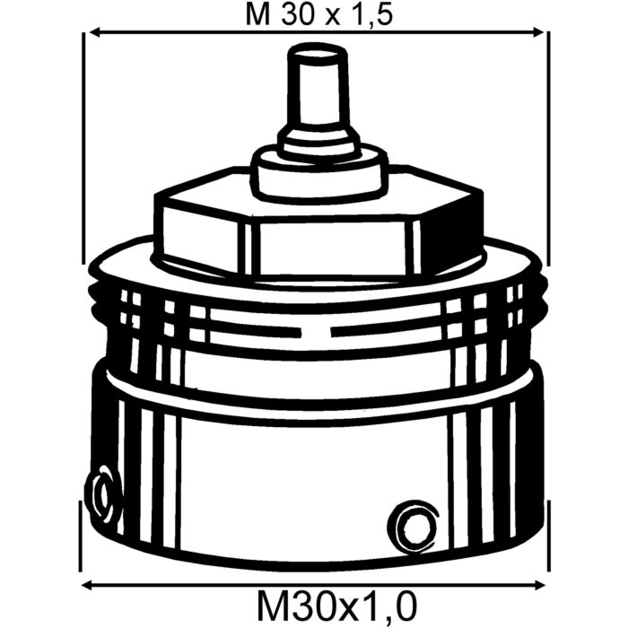 Heimeier Adapter für Oventrop Ventile 9700-10.700 M30 x 1 für Thermostatkopf 