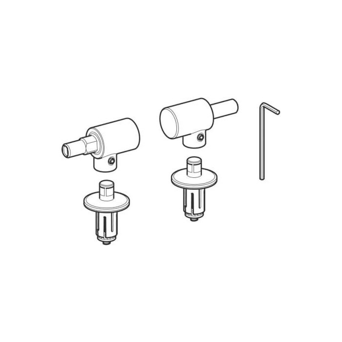 Geberit hinge set 598058000 with automatic lowering, chromeplated, for