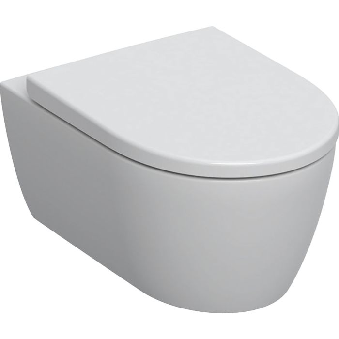 Form, Geberit rimfree, mit weiß Wand-Tiefspül-WC iCon 501664008 WC-Set WC-Sitz, 36x53cm, geschlossene