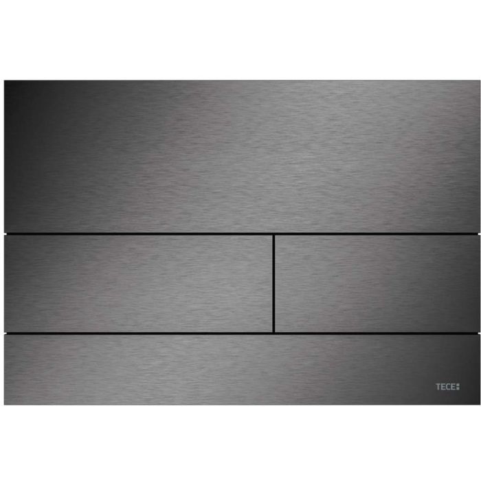 TECE TECEsquare WC plate 9240836 Brushed Black Chrome / black 
